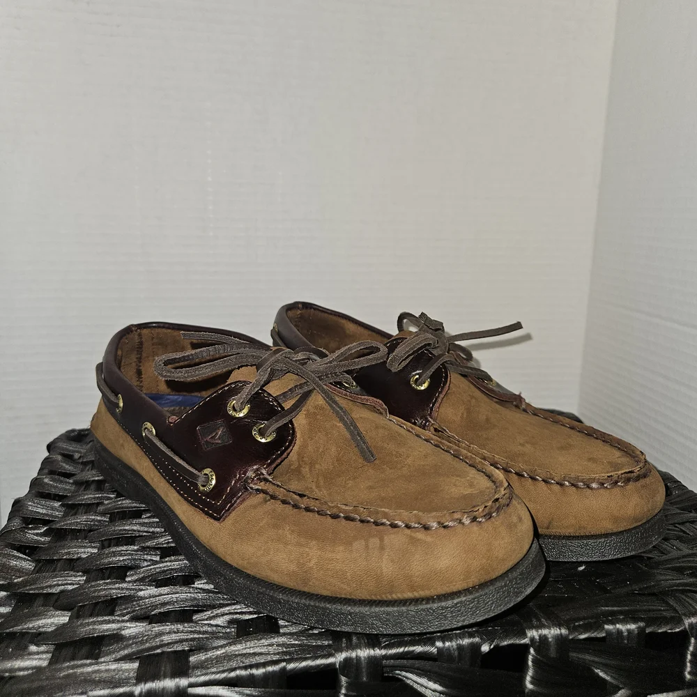 Sperry Tan and Dark Brown Boat Shoes